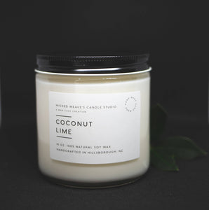 Coconut Lime Soy Wax Candle (2 Size Options)