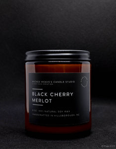 Black Cherry Merlot Soy Wax Candle (2 Size Options)