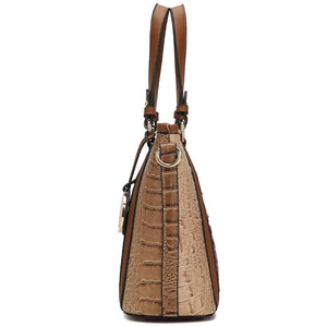 Lizza Croco Embossed Tote Handbag by Mia K