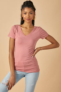 Short Sleeve V-Neck Tunic Top