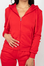 Load image into Gallery viewer, 2BFREE FLEECE ZIP UP FUR TRIM HOOD SWEATSUIT