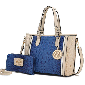 Lizza Croco Embossed Tote Handbag by Mia K