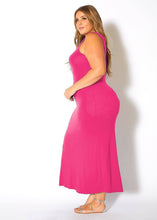 Load image into Gallery viewer, Bellatrix Plus Size Round Neck Sleeveless Maxi Dress