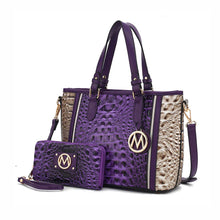 Load image into Gallery viewer, Lizza Croco Embossed Tote Handbag by Mia K