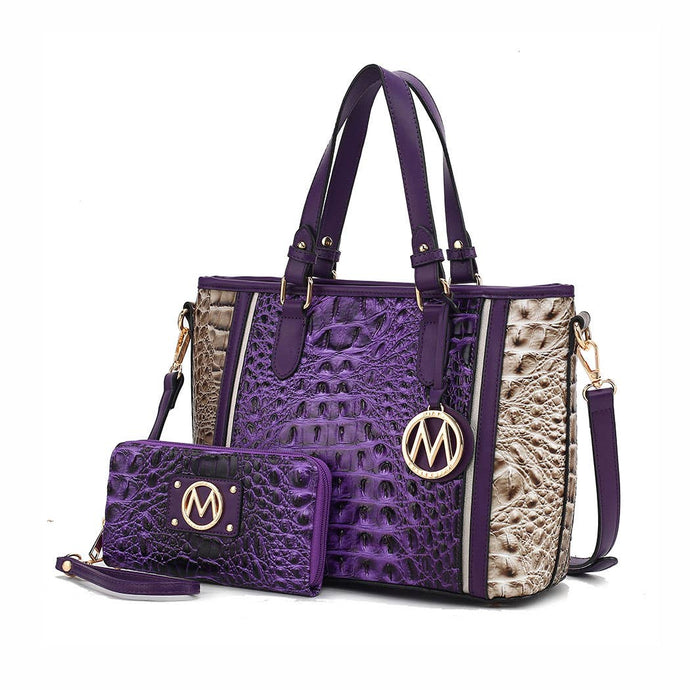 Lizza Croco Embossed Tote Handbag by Mia K