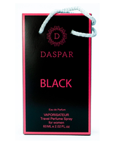 Load image into Gallery viewer, DASPAR BLACK FOR WOMEN TRAVEL PERFUME SPRAY 2.02 OZ 60 ML