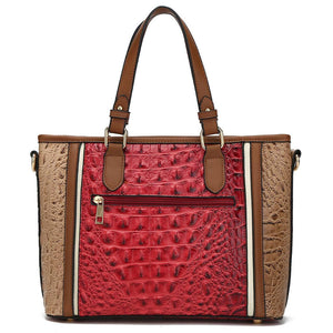 Lizza Croco Embossed Tote Handbag by Mia K