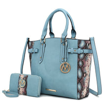 Load image into Gallery viewer, MKF Joelle Faux-Snake Embossed Tote bag with Wallet by Mia K