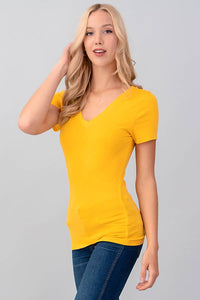 Short Sleeve V-Neck Tunic Top