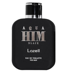 LAZELL AQUA HIM BLACK FOR MEN EDT 100 ML 3.4 OZ Perfume