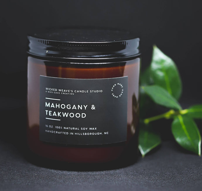 Mahogany Teakwood  Soy Wax Candle (2 Size Options)