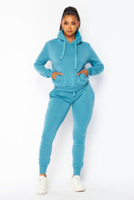 Load image into Gallery viewer, 2BFREE 2 PC FLEECE FUR HOOD SWEATSUIT SET