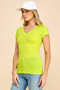 Short Sleeve V-Neck Tunic Top