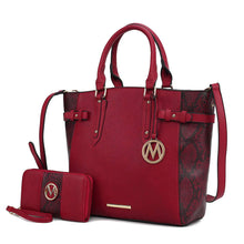 Load image into Gallery viewer, MKF Joelle Faux-Snake Embossed Tote bag with Wallet by Mia K