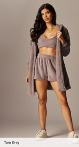 Cozy fleece 3-piece  Cardigan Pajama Set