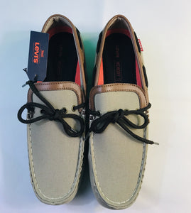 Levi Casual Boat Shoe Benson Washed Canvas